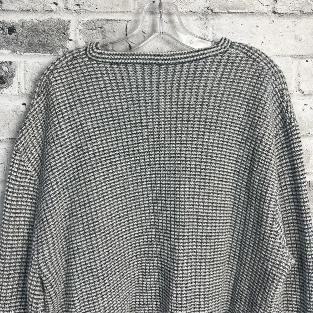 Vintage 90s Jantzen Chunky Rib Knit Oversized V-Neck Pullover Sweater - Picture 8 of 11